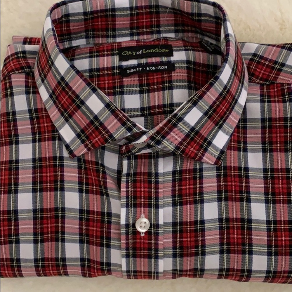 ❤️NWT❤️ CITY OF LONDON❤️SLIM FIT-NON IRON SHIRT❤️
